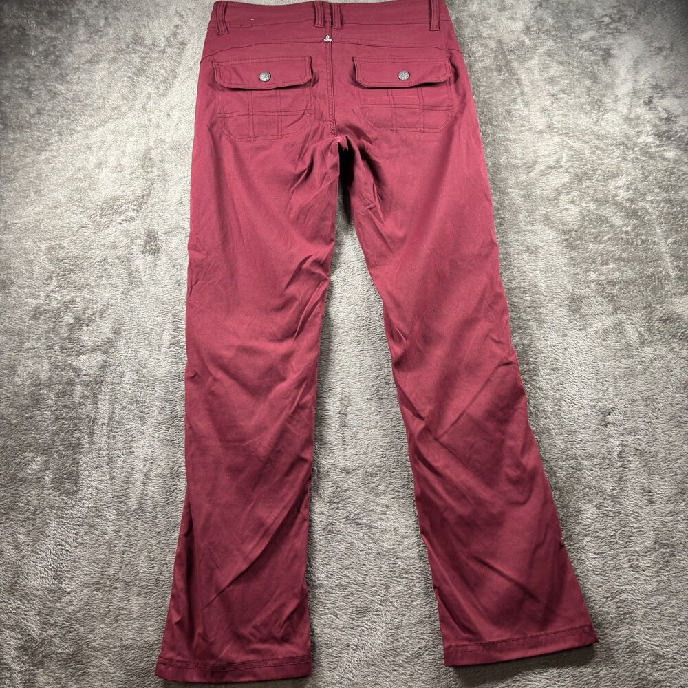 prAna Women Pants Hella Hiking Roll Up Outdoor Gorpcore Burgundy Size 6 P138 - Picture 4 of 11